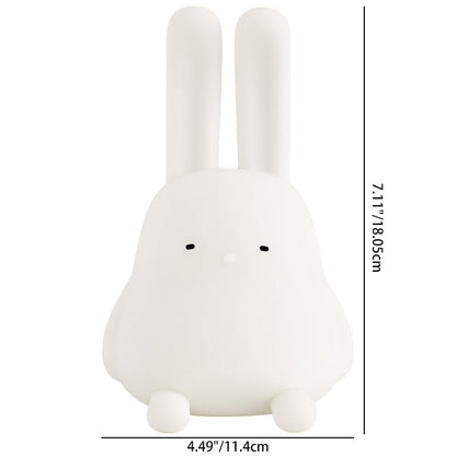 Contemporary Creative ABS Silicone Bunny LED Night Light Table Lamp For Bedroom