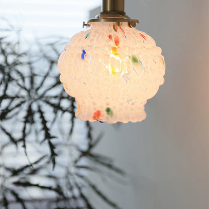 Modern Mid-Century Metal Glass Bubble 1-Light Pendant Light For Living Room