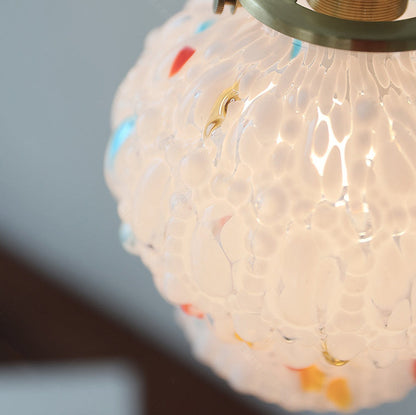 Modern Mid-Century Metal Glass Bubble 1-Light Pendant Light For Living Room