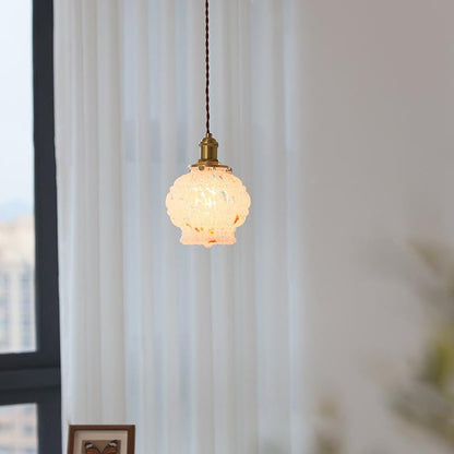 Modern Mid-Century Metal Glass Bubble 1-Light Pendant Light For Living Room