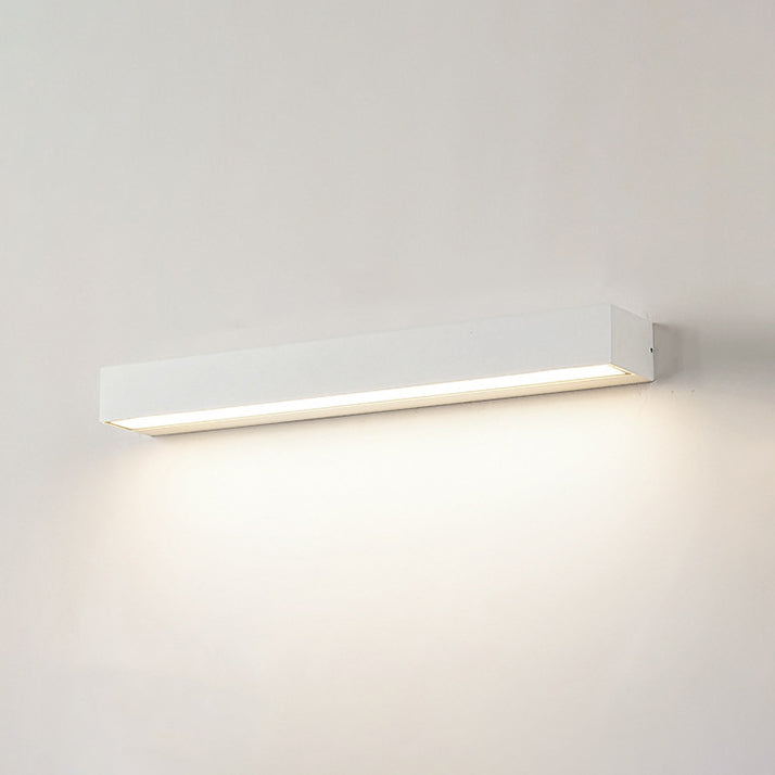 Modern Minimalist Aluminum And Glass Rectangular LED Wall Sconce Lamp For Outdoor Patio