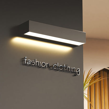 Modern Minimalist Aluminum And Glass Rectangular LED Wall Sconce Lamp For Outdoor Patio