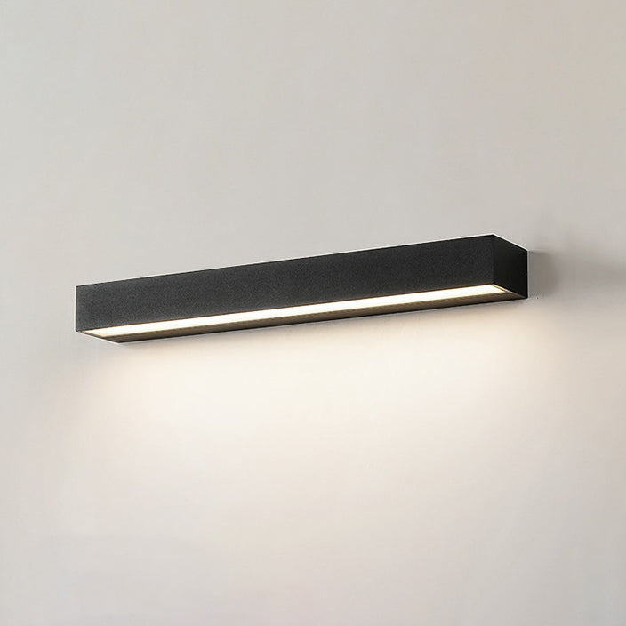 Modern Minimalist Aluminum And Glass Rectangular LED Wall Sconce Lamp For Outdoor Patio