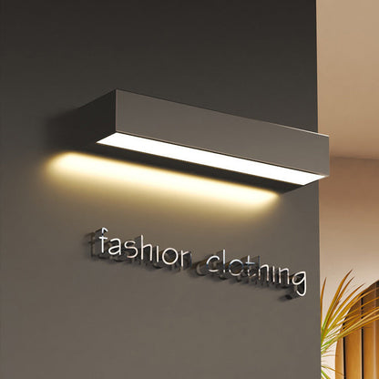 Modern Minimalist Aluminum And Glass Rectangular LED Wall Sconce Lamp For Outdoor Patio