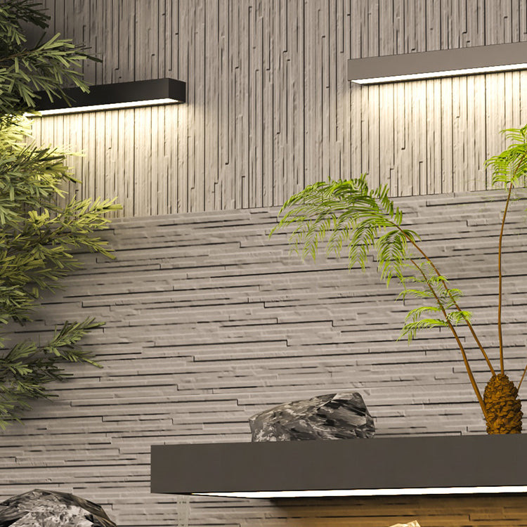 Modern Minimalist Aluminum And Glass Rectangular LED Wall Sconce Lamp For Outdoor Patio
