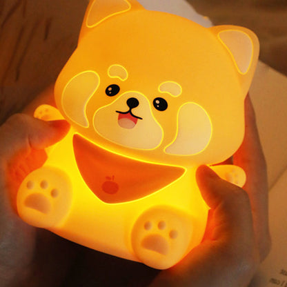 Contemporary Creative Silicone And ABS Panda LED Night Light Table Lamp For Bedroom