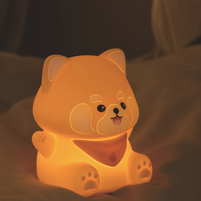 Contemporary Creative Silicone And ABS Panda LED Night Light Table Lamp For Bedroom