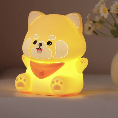 Contemporary Creative Silicone And ABS Panda LED Night Light Table Lamp For Bedroom
