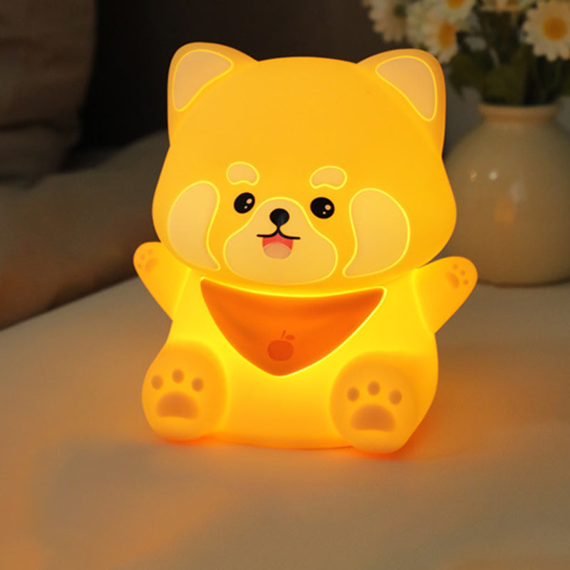 Contemporary Creative Silicone And ABS Panda LED Night Light Table Lamp For Bedroom