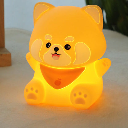 Contemporary Creative Silicone And ABS Panda LED Night Light Table Lamp For Bedroom