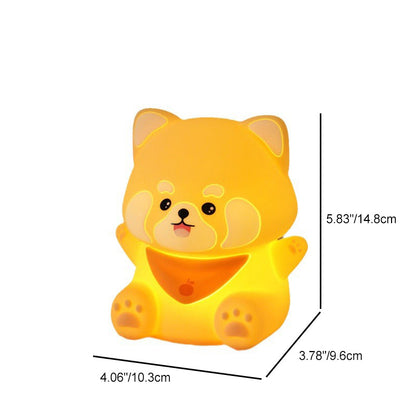 Contemporary Creative Silicone And ABS Panda LED Night Light Table Lamp For Bedroom
