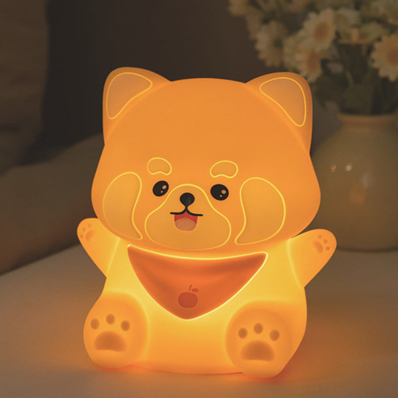 Contemporary Creative Silicone And ABS Panda LED Night Light Table Lamp For Bedroom