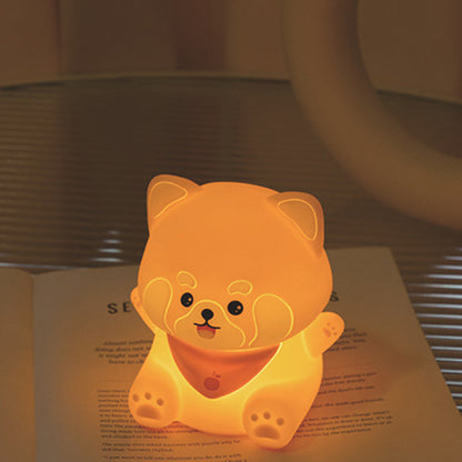 Contemporary Creative Silicone And ABS Panda LED Night Light Table Lamp For Bedroom
