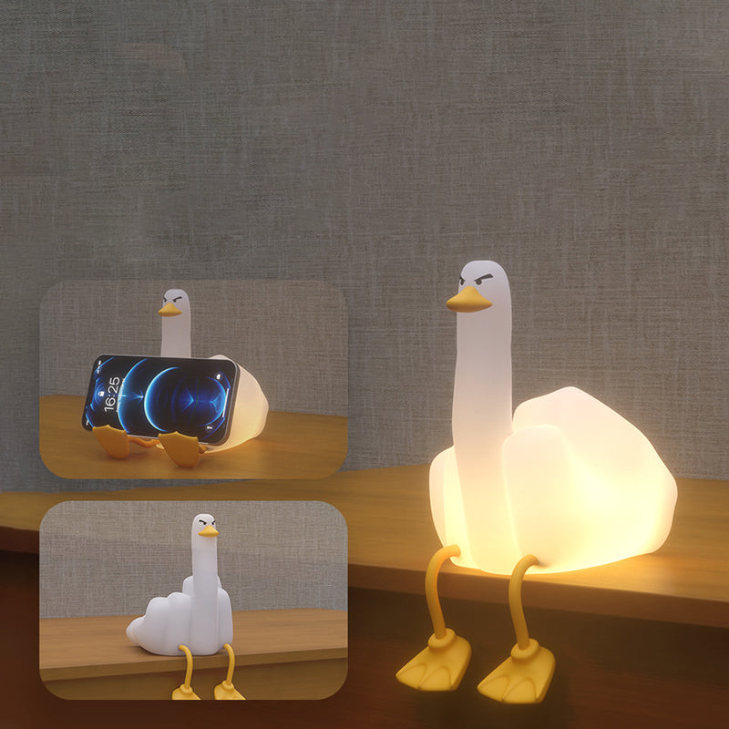 Contemporary Creative Silicone Duck LED Table Lamp Night Light For Bedroom
