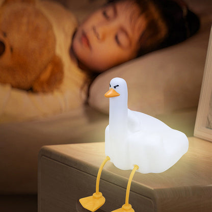 Contemporary Creative Silicone Duck LED Table Lamp Night Light For Bedroom