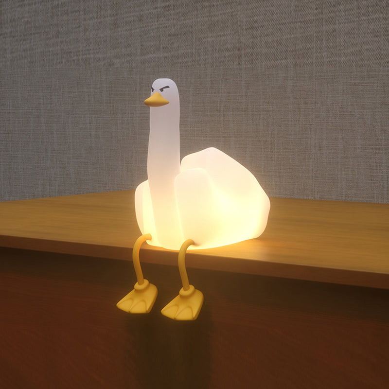Contemporary Creative Silicone Duck LED Table Lamp Night Light For Bedroom