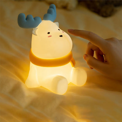 Contemporary Creative Silicone ABS Reindeer LED Table Lamp Night Light For Bedroom