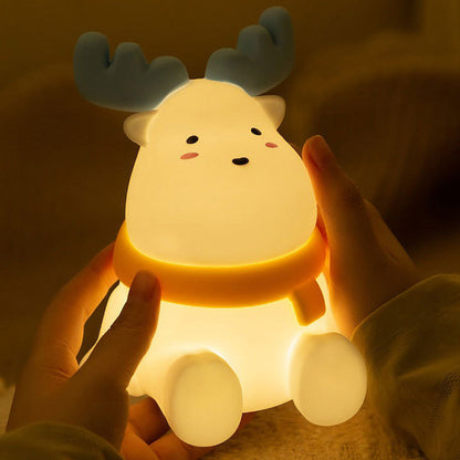 Contemporary Creative Silicone ABS Reindeer LED Table Lamp Night Light For Bedroom
