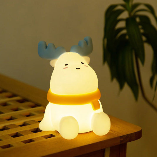 Contemporary Creative Silicone ABS Reindeer LED Table Lamp Night Light For Bedroom