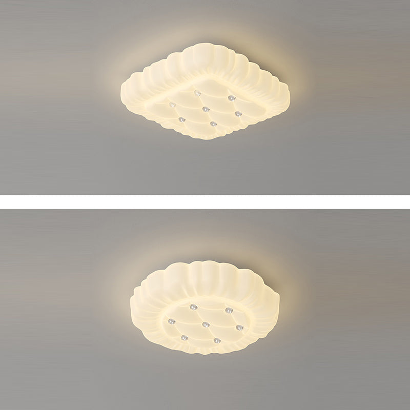 Contemporary Creative Iron & PE Geometric LED Flush Mount Ceiling Light For Bedroom