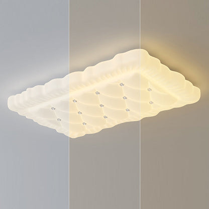 Contemporary Creative Iron & PE Geometric LED Flush Mount Ceiling Light For Bedroom