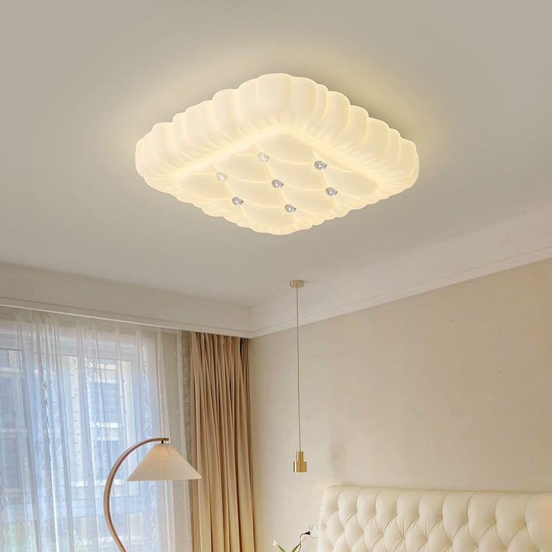 Contemporary Creative Iron & PE Geometric LED Flush Mount Ceiling Light For Bedroom