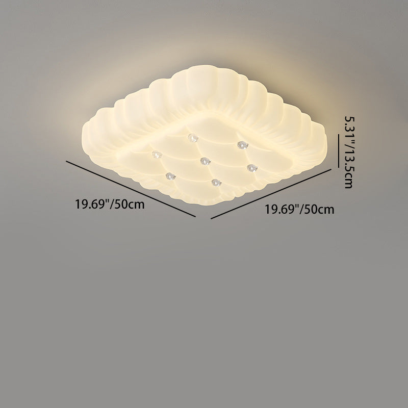 Contemporary Creative Iron & PE Geometric LED Flush Mount Ceiling Light For Bedroom