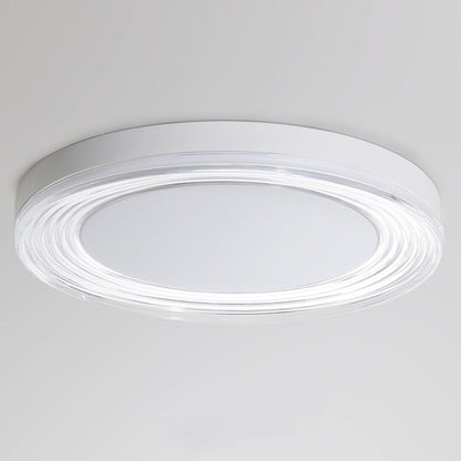 Modern Minimalist ABS Acrylic Hardware Round LED Flush Mount Ceiling Light For Living Room