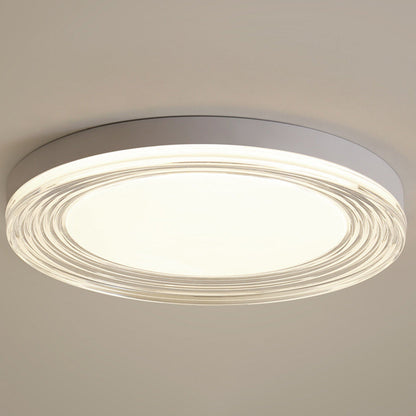 Modern Minimalist ABS Acrylic Hardware Round LED Flush Mount Ceiling Light For Living Room