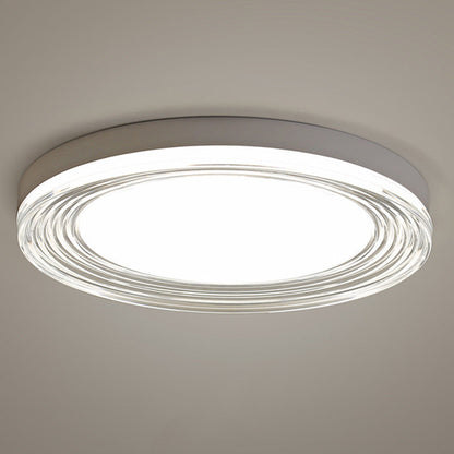 Modern Minimalist ABS Acrylic Hardware Round LED Flush Mount Ceiling Light For Living Room