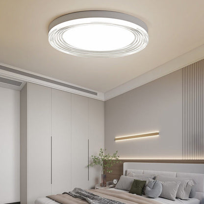 Modern Minimalist ABS Acrylic Hardware Round LED Flush Mount Ceiling Light For Living Room