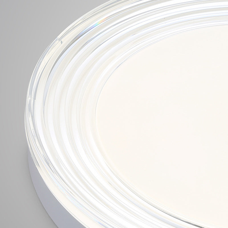 Modern Minimalist ABS Acrylic Hardware Round LED Flush Mount Ceiling Light For Living Room