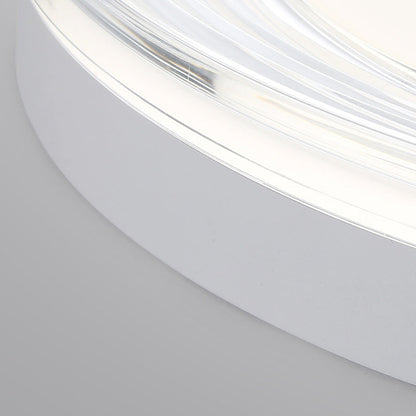Modern Minimalist ABS Acrylic Hardware Round LED Flush Mount Ceiling Light For Living Room