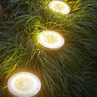 Modern Minimalist Plastic Stainless Steel Round LED Solar Outdoor Light For Garden