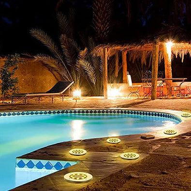 Modern Minimalist Plastic Stainless Steel Round LED Solar Outdoor Light For Garden