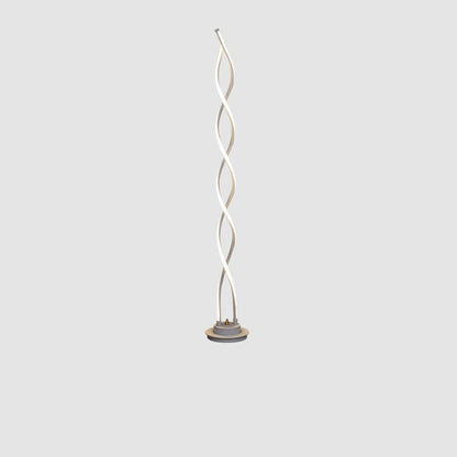 Contemporary Creative Aluminum, Carbon Steel & Silicone Spiral LED Standing Floor Lamp for Bedroom and Living Room