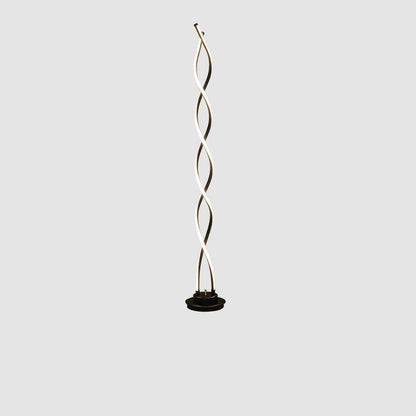 Contemporary Creative Aluminum, Carbon Steel & Silicone Spiral LED Standing Floor Lamp for Bedroom and Living Room