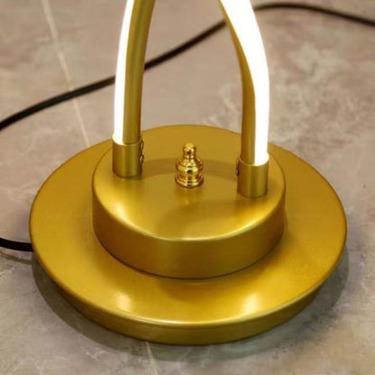 Contemporary Creative Aluminum, Carbon Steel & Silicone Spiral LED Standing Floor Lamp for Bedroom and Living Room