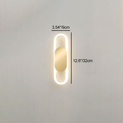 Contemporary Nordic Metal & Silicone Oval LED Wall Sconce Lamp For Bedroom And Living Room