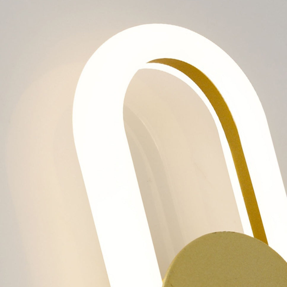 Contemporary Nordic Metal & Silicone Oval LED Wall Sconce Lamp For Bedroom And Living Room