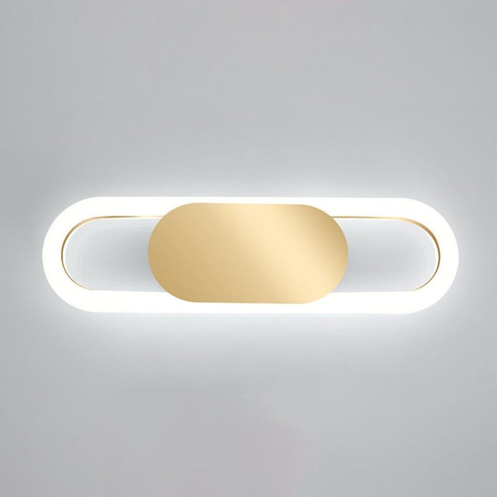 Contemporary Nordic Metal & Silicone Oval LED Wall Sconce Lamp For Bedroom And Living Room