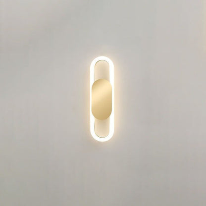 Contemporary Nordic Metal & Silicone Oval LED Wall Sconce Lamp For Bedroom And Living Room