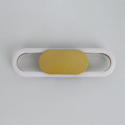 Contemporary Nordic Metal & Silicone Oval LED Wall Sconce Lamp For Bedroom And Living Room