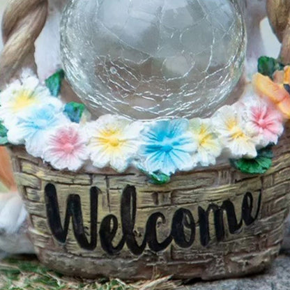 Contemporary Creative Resin Dog-Shaped LED Solar Waterproof Outdoor Light For Garden, Yard & Patio