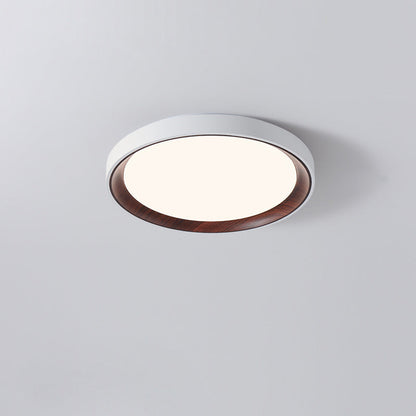 Modern Minimalist Iron & Acrylic Round LED Flush Mount Ceiling Light For Bedroom & Living Room