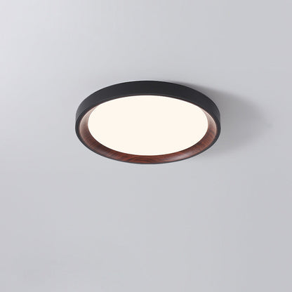 Modern Minimalist Iron & Acrylic Round LED Flush Mount Ceiling Light For Bedroom & Living Room