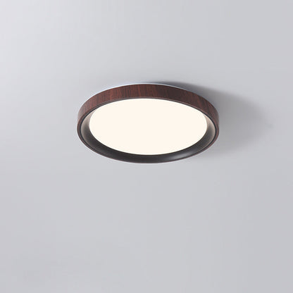 Modern Minimalist Iron & Acrylic Round LED Flush Mount Ceiling Light For Bedroom & Living Room