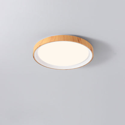 Modern Minimalist Iron & Acrylic Round LED Flush Mount Ceiling Light For Bedroom & Living Room