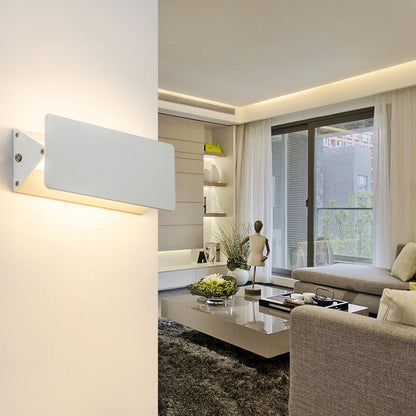 Modern Minimalist Aluminum Rectangular LED Wall Sconce Lamp For Bedroom And Living Room