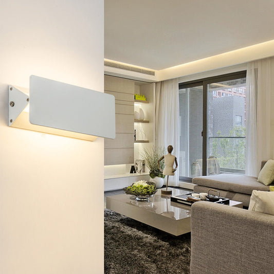Modern Minimalist Aluminum Rectangular LED Wall Sconce Lamp For Bedroom And Living Room